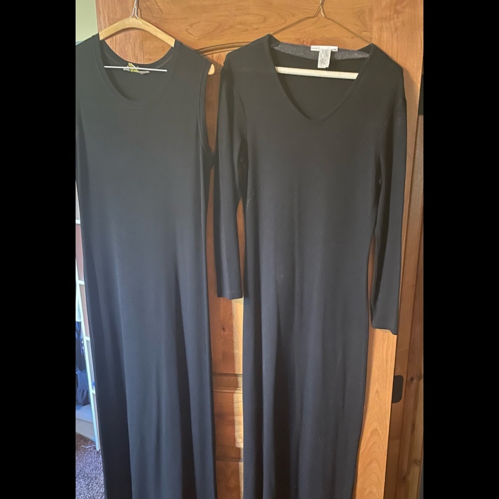 1 of 2 lbd-long, black dresses.Tank dress- slinky-AVAILABLE. Long sleeve- SOLD